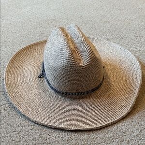 Goodfellow & Co Tan Woven Hat packable hat with adjustable chin string